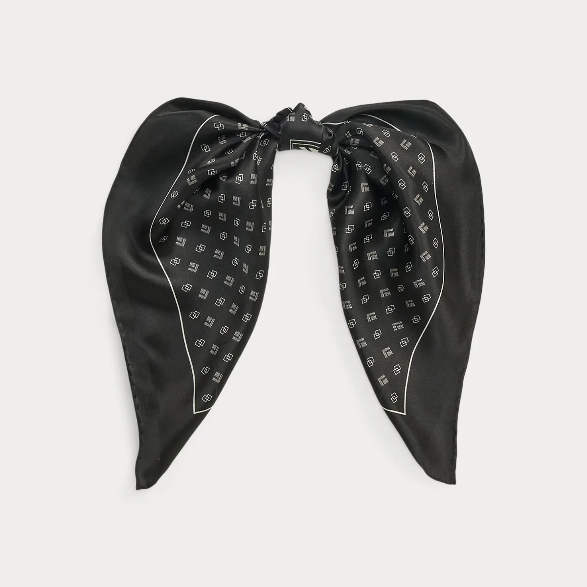 Foulard-Print Logo Silk Square Scarf by Ralph Lauren