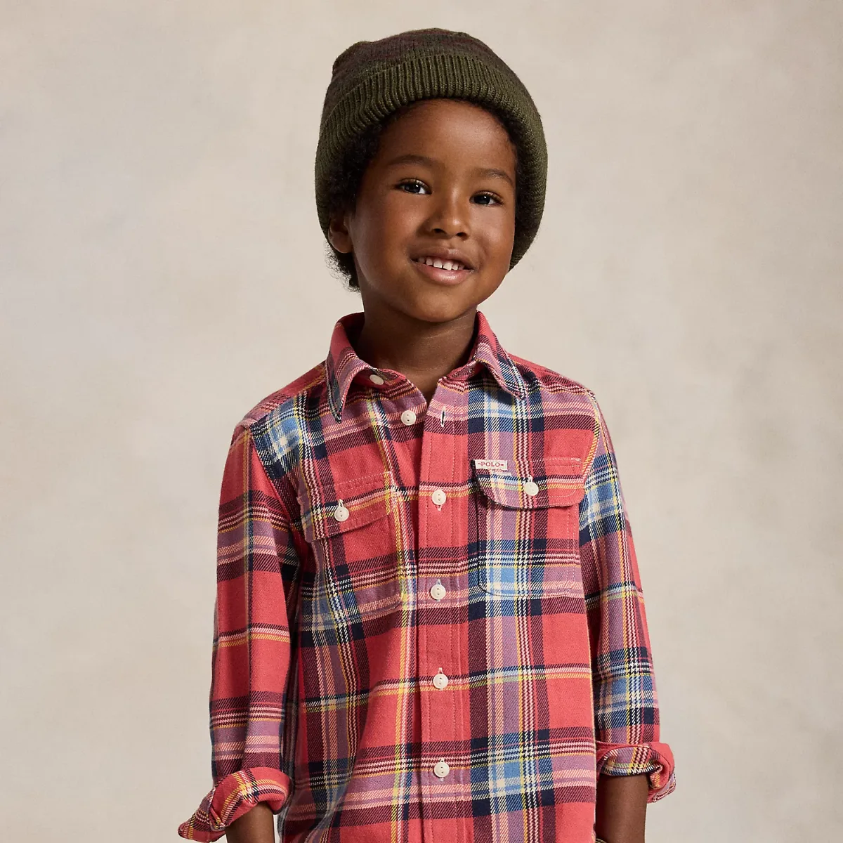 Plaid Cotton Flannel Workshirt by Ralph Lauren