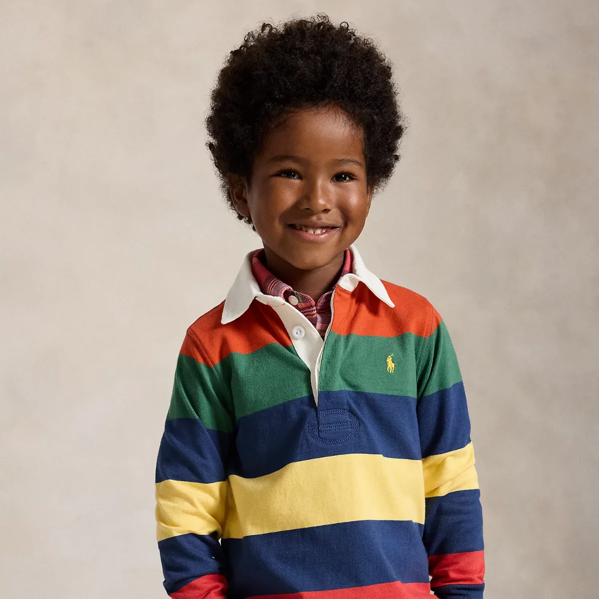 Striped Cotton Rugby Shirt by Ralph Lauren