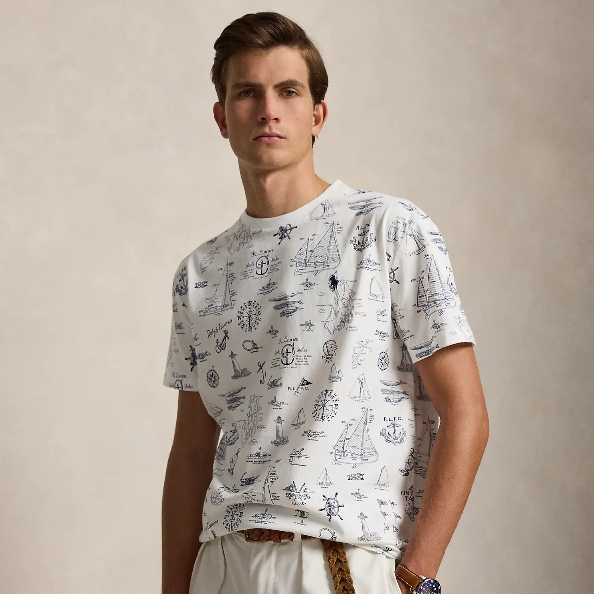 Classic Fit Nautical Jersey T-Shirt by Ralph Lauren