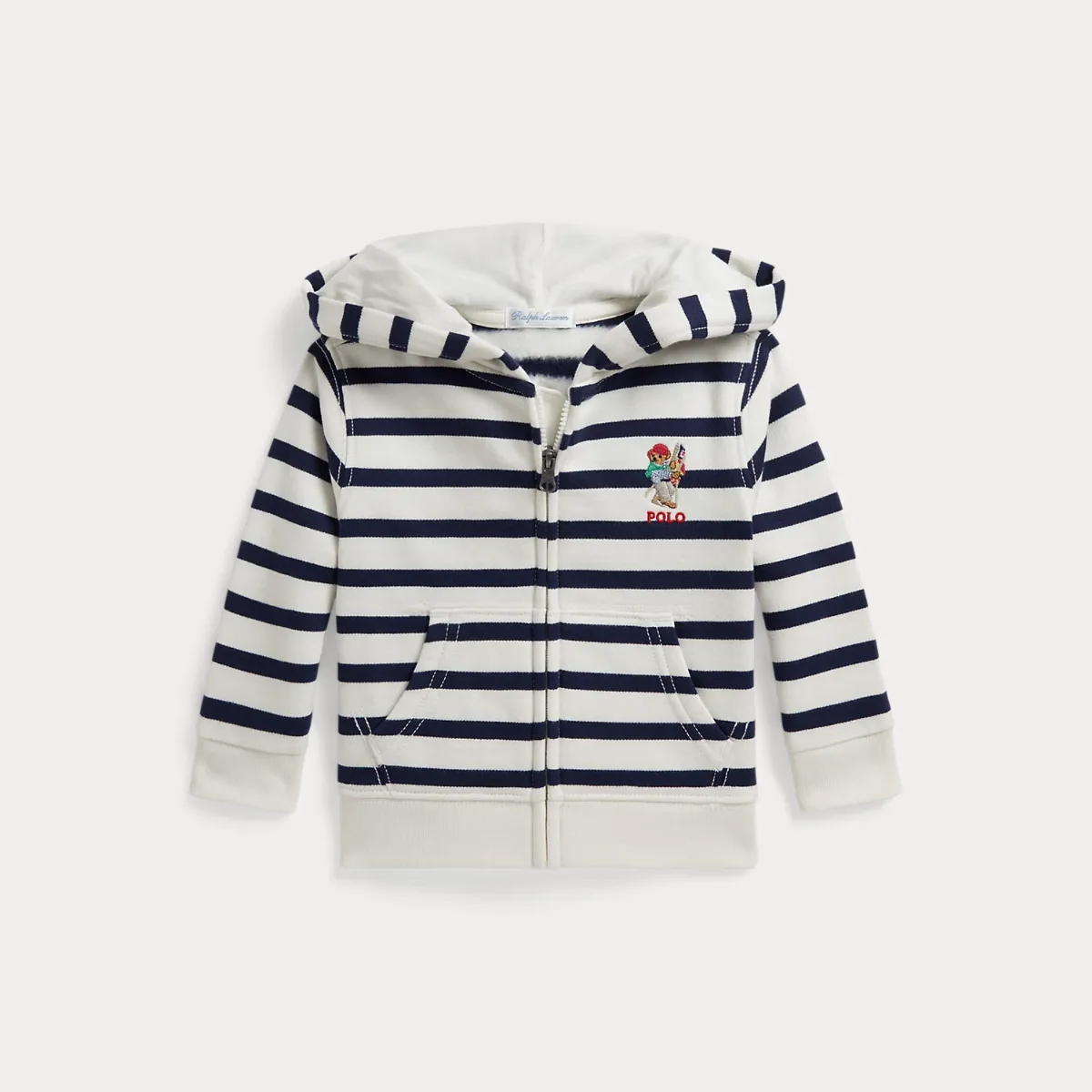 Polo Bear Striped Fleece Hoodie by Ralph Lauren