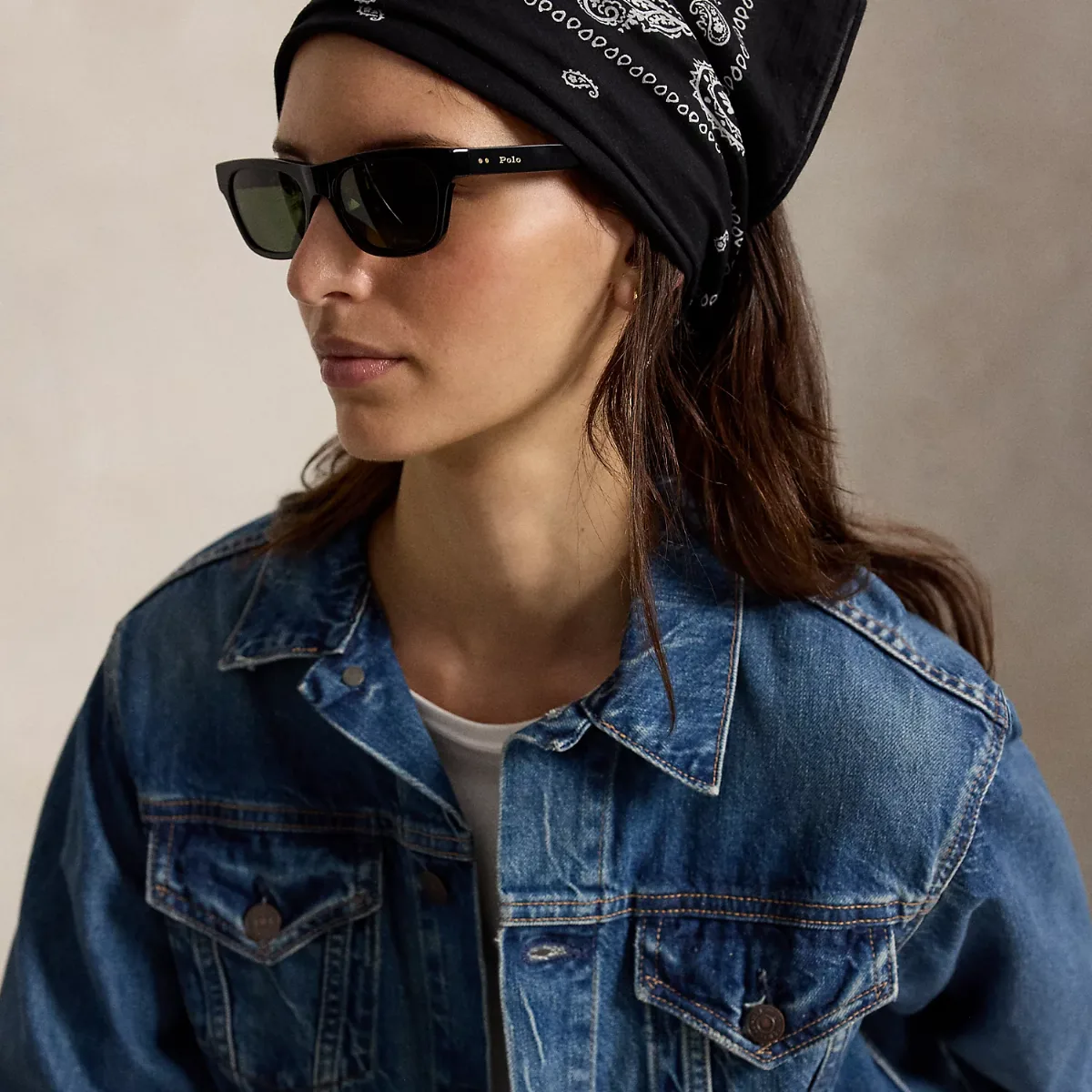 Logo Paisley Cotton Bandanna by Ralph Lauren