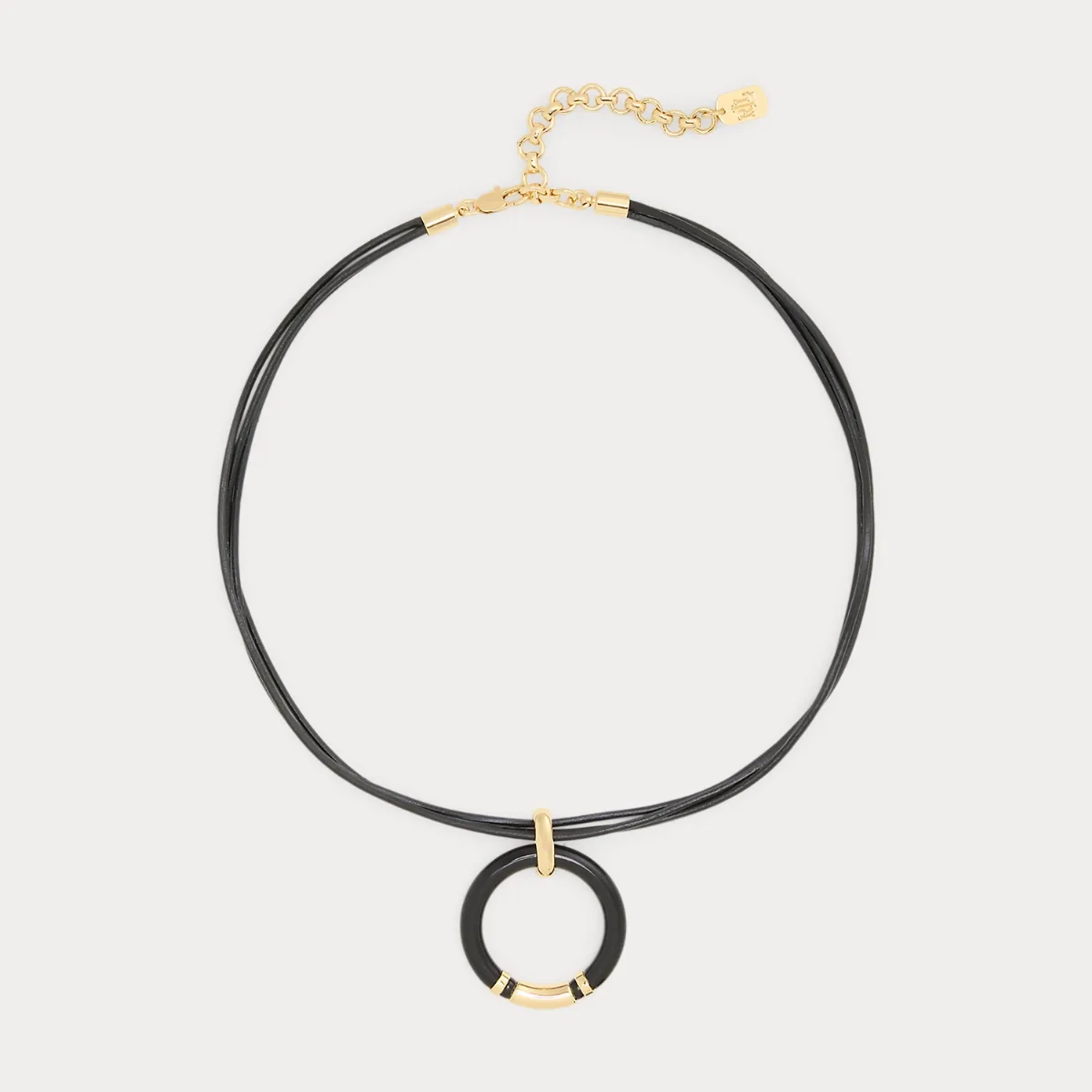 Gold-Plated Lambskin Pendant Necklace by Ralph Lauren
