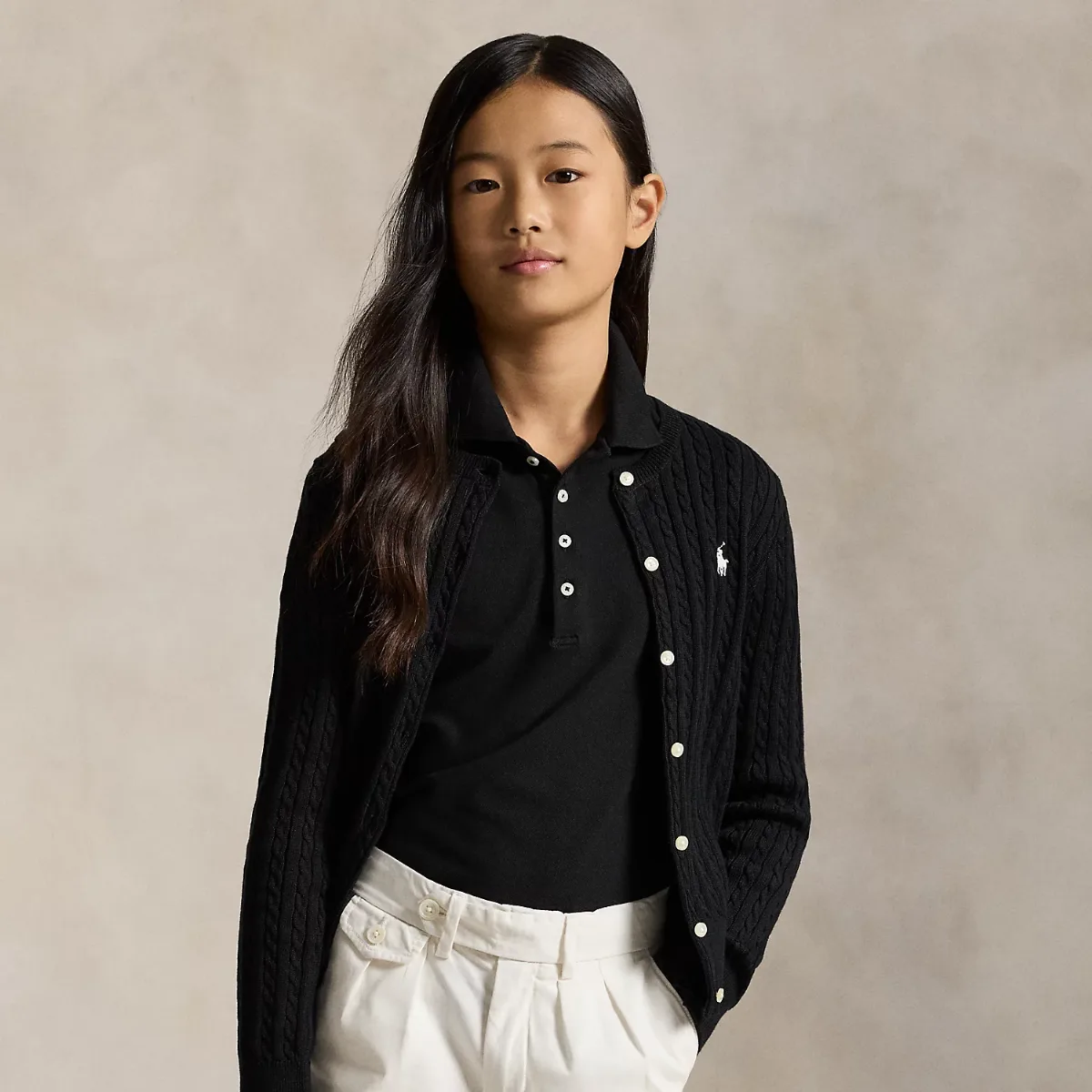 Mini-Cable Cotton Cardigan by Ralph Lauren