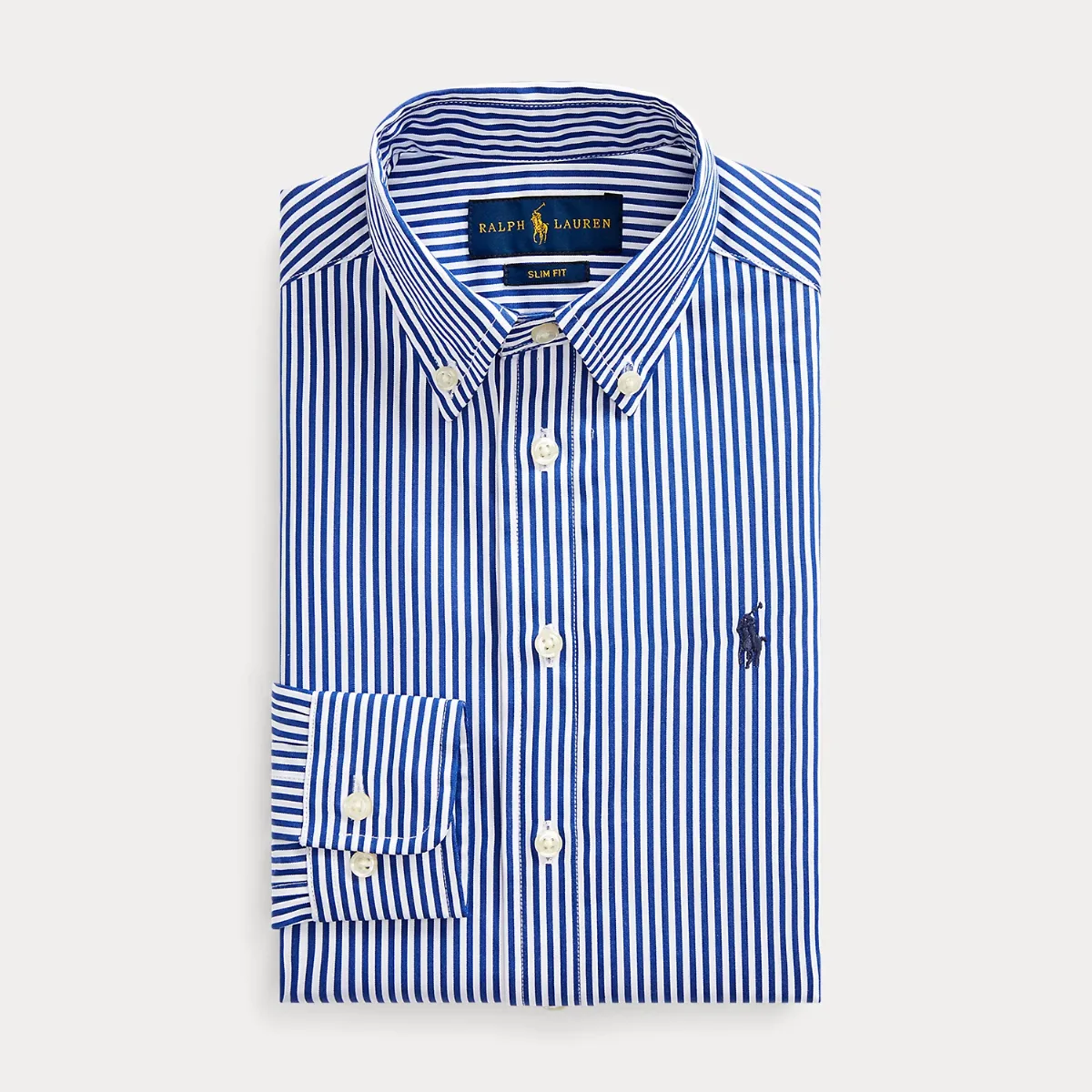Slim Fit Striped Cotton Dress Shirt by Ralph Lauren
