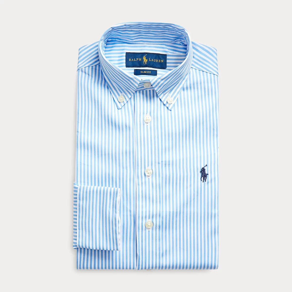 Slim Fit Striped Cotton Dress Shirt by Ralph Lauren