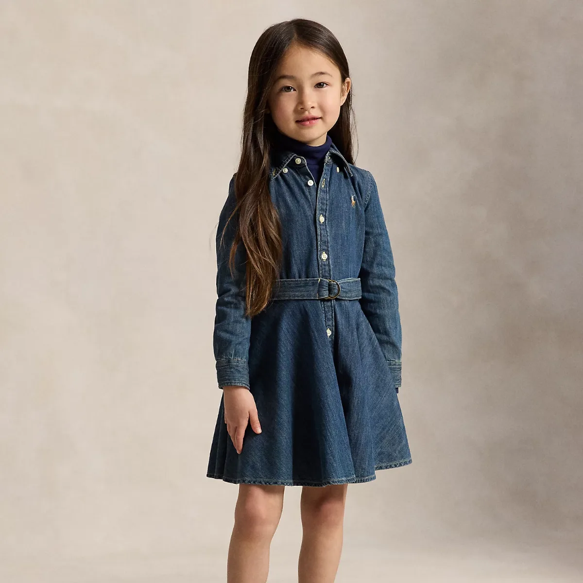 Belted Cotton Denim Shirtdress by Ralph Lauren
