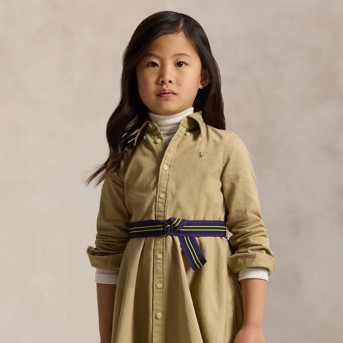 Belted Cotton Chino Shirtdress by Ralph Lauren