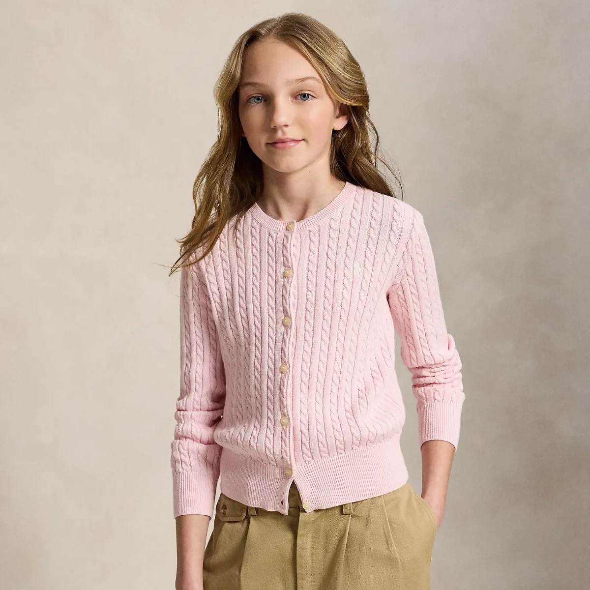 Mini-Cable Cotton Cardigan by Ralph Lauren
