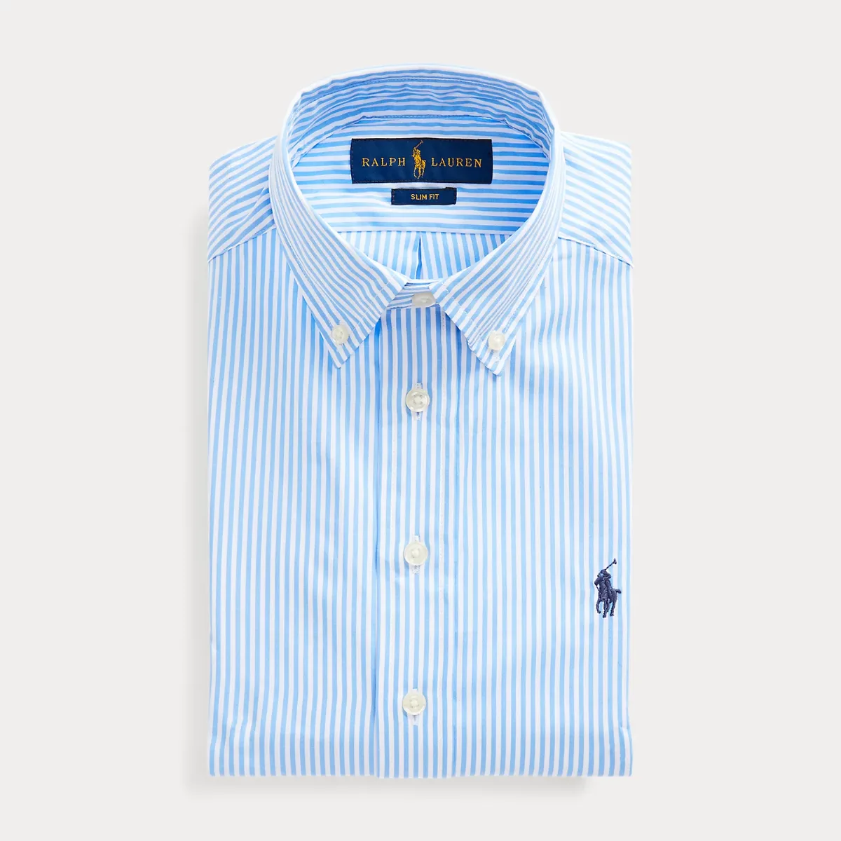 Slim Fit Striped Cotton Dress Shirt by Ralph Lauren