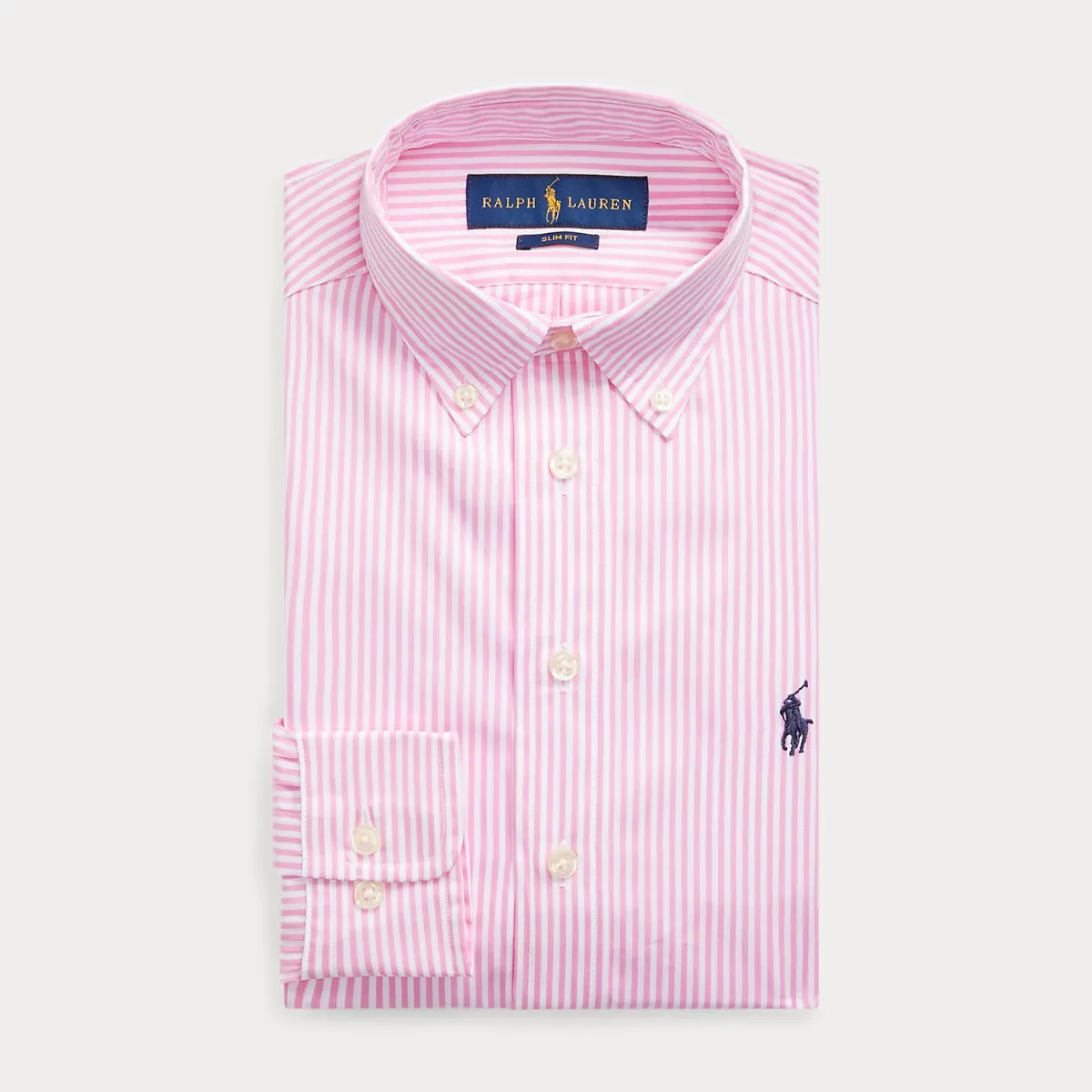 Slim Fit Striped Cotton Dress Shirt by Ralph Lauren