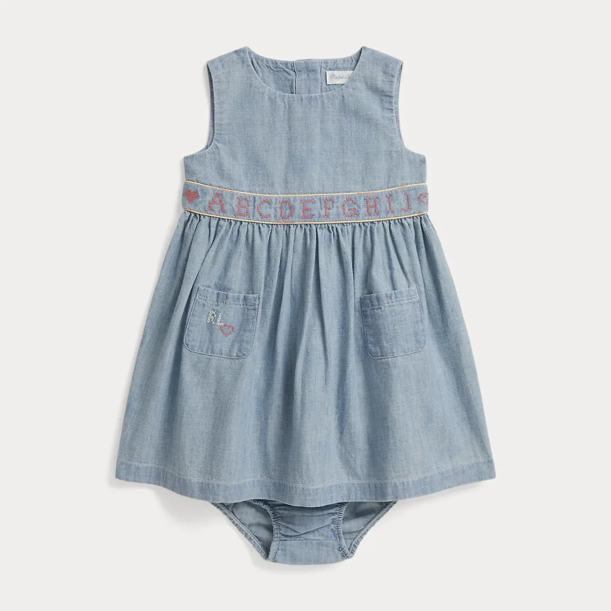 Sleeveless Chambray Dress & Bloomer by Ralph Lauren
