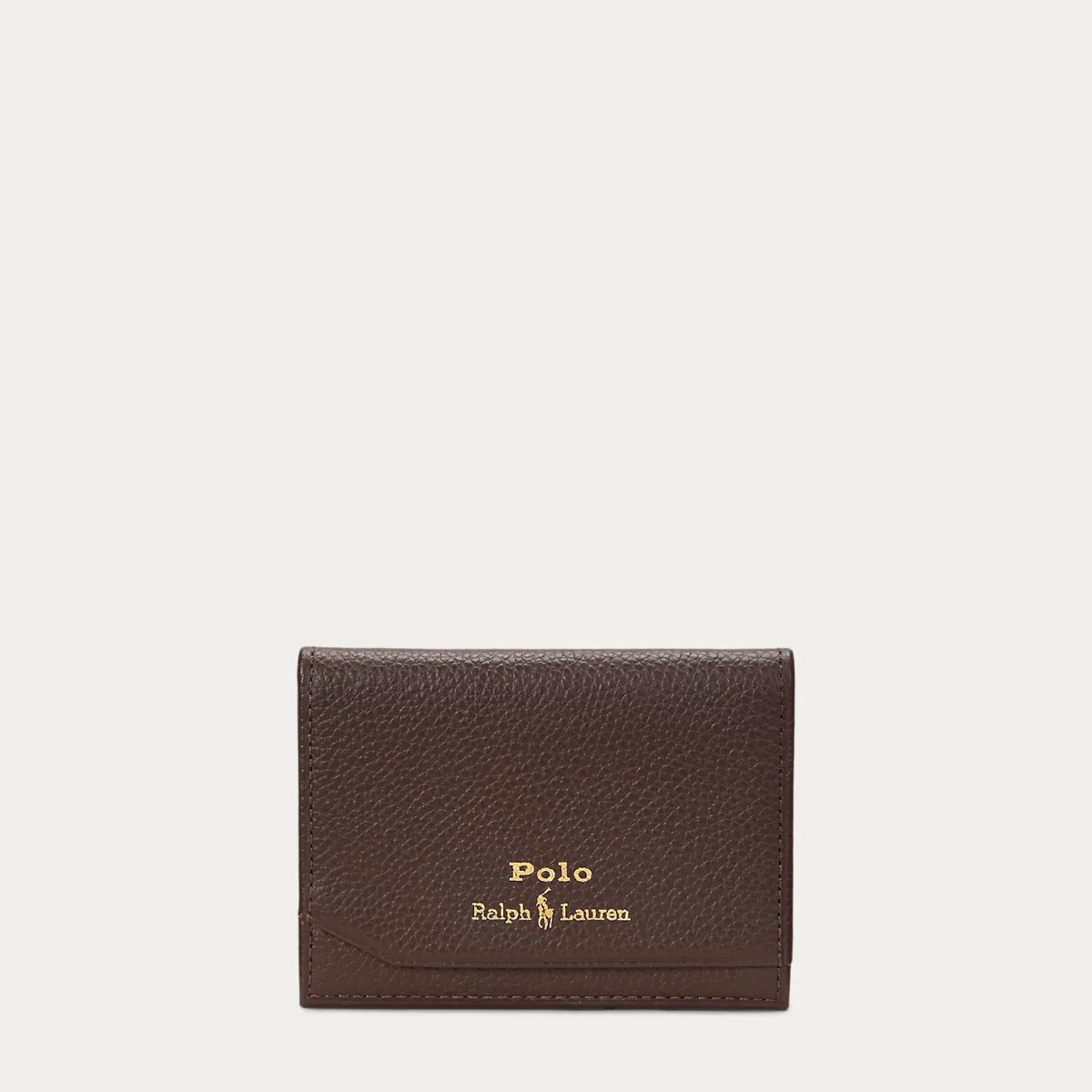 Pebbled Leather Folded Card Case by Ralph Lauren