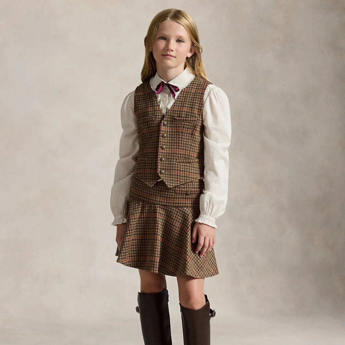 Plaid Double-Knit Skort - Tweed by Ralph Lauren