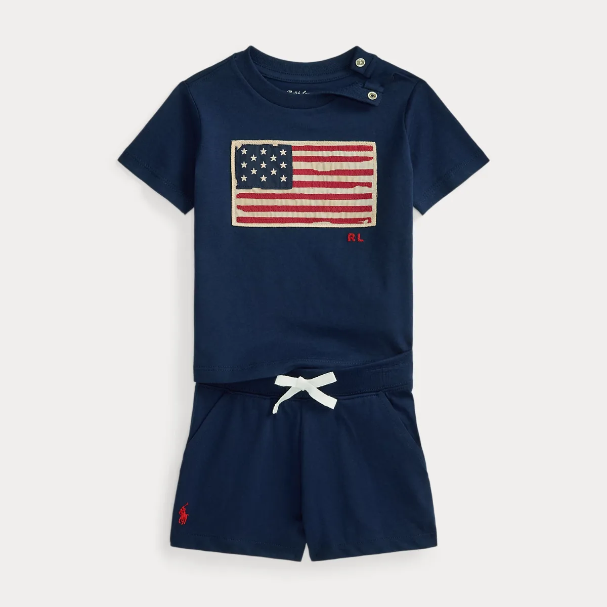 Flag Cotton Jersey Tee & Short by Ralph Lauren