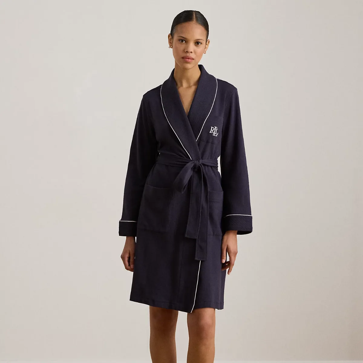 Short Shawl-Collar Robe by Ralph Lauren