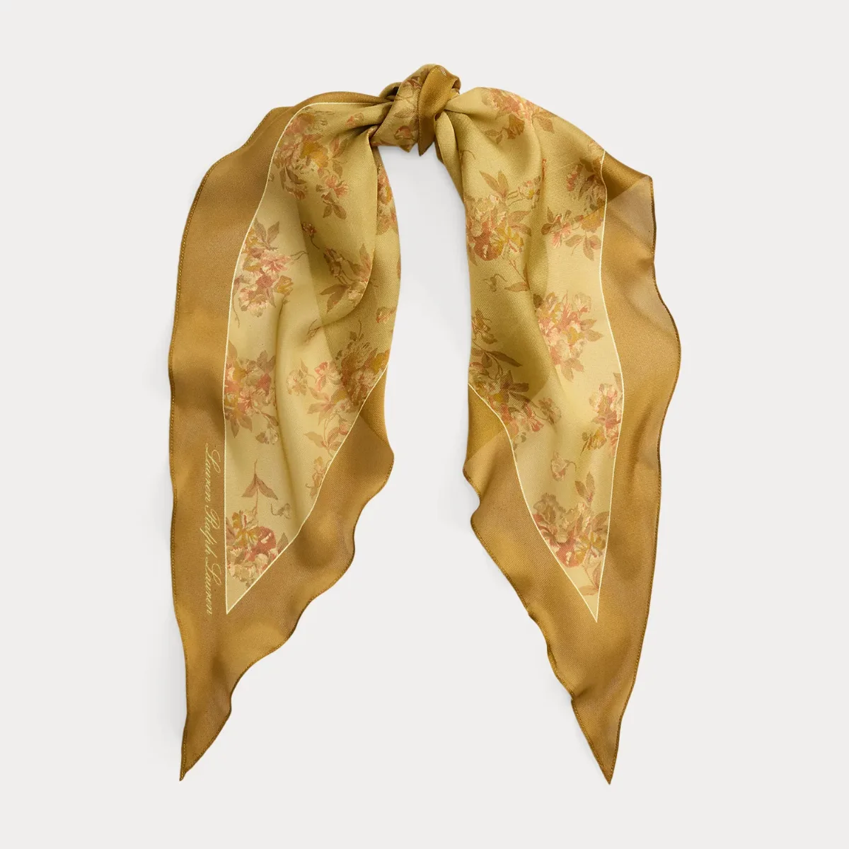 Floral Silk Diamond Scarf