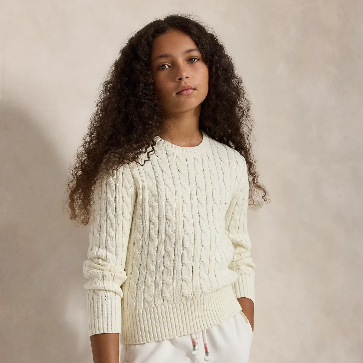 Cable-Knit Cotton Sweater by Ralph Lauren
