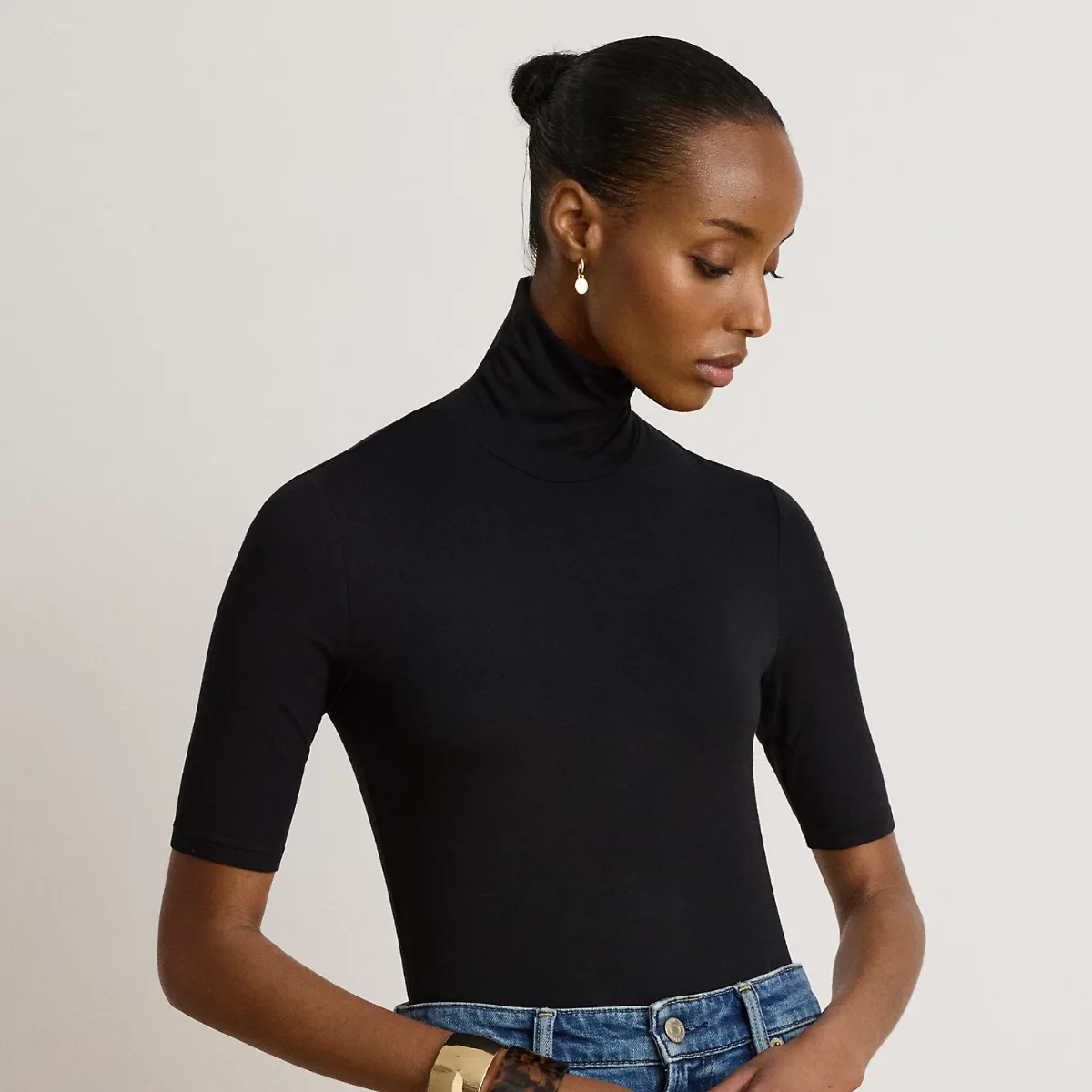 Stretch Jersey Turtleneck by Ralph Lauren
