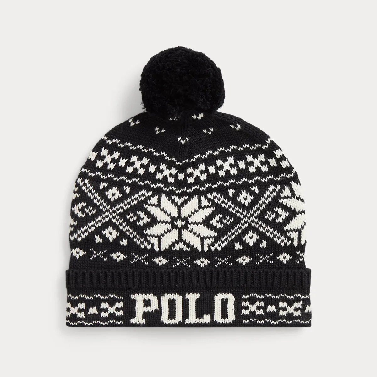 Fair Isle Logo Cotton Pom-Pom Hat by Ralph Lauren