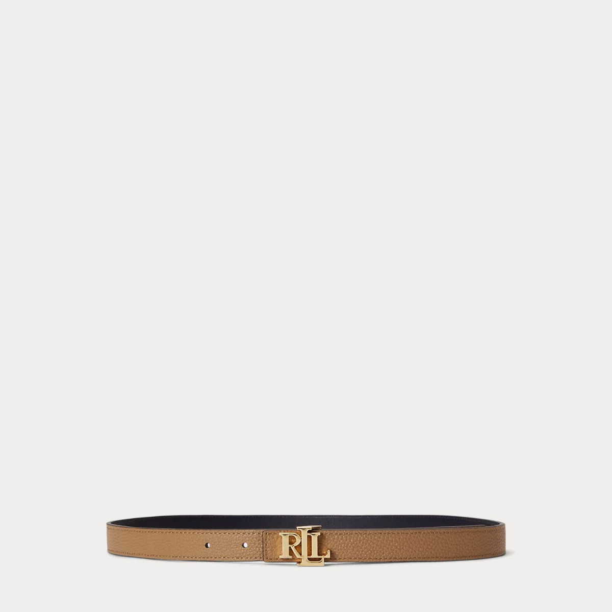 Logo Reversible Leather Skinny Belt