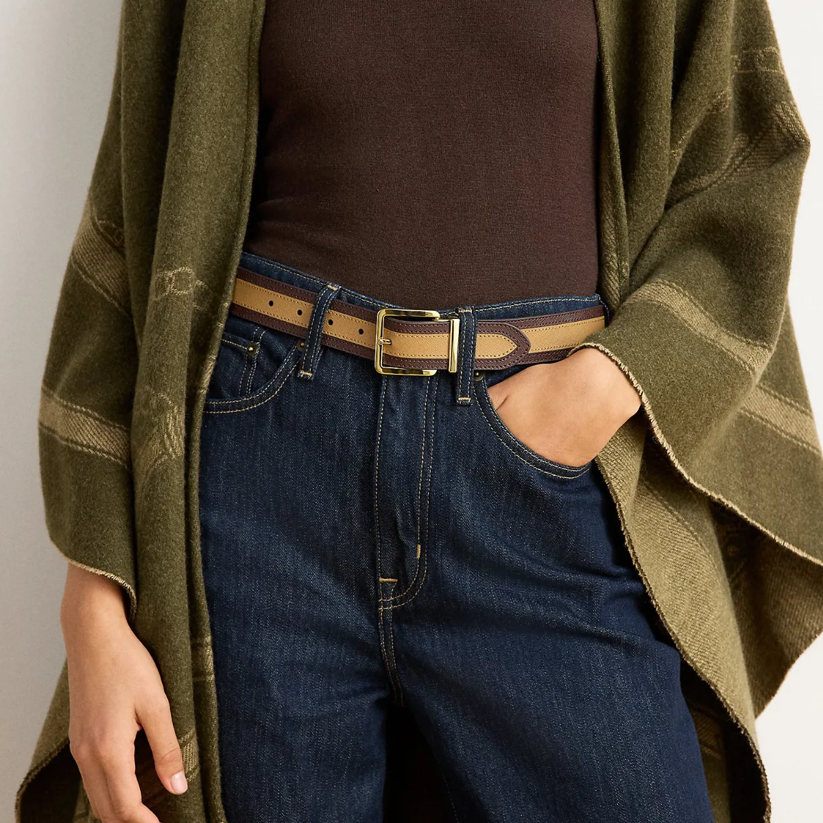 Two-Tone Reversible Crosshatch Belt