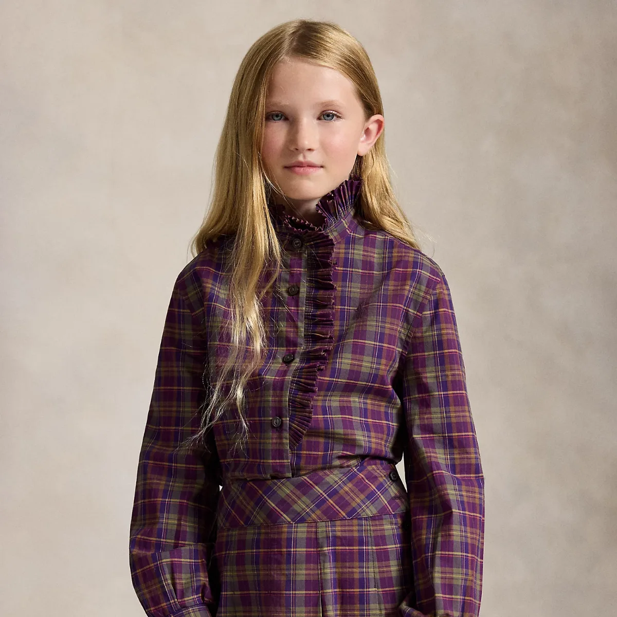 Ruffled Cotton Poplin Top by Ralph Lauren
