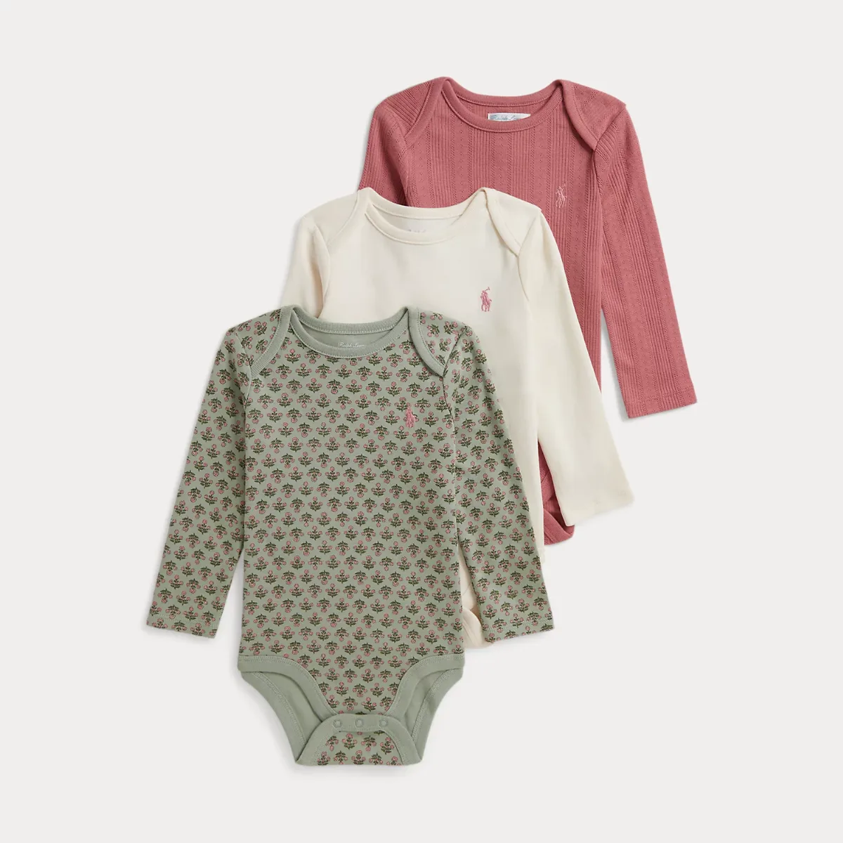 Cotton Bodysuit 3-Pack by Ralph Lauren