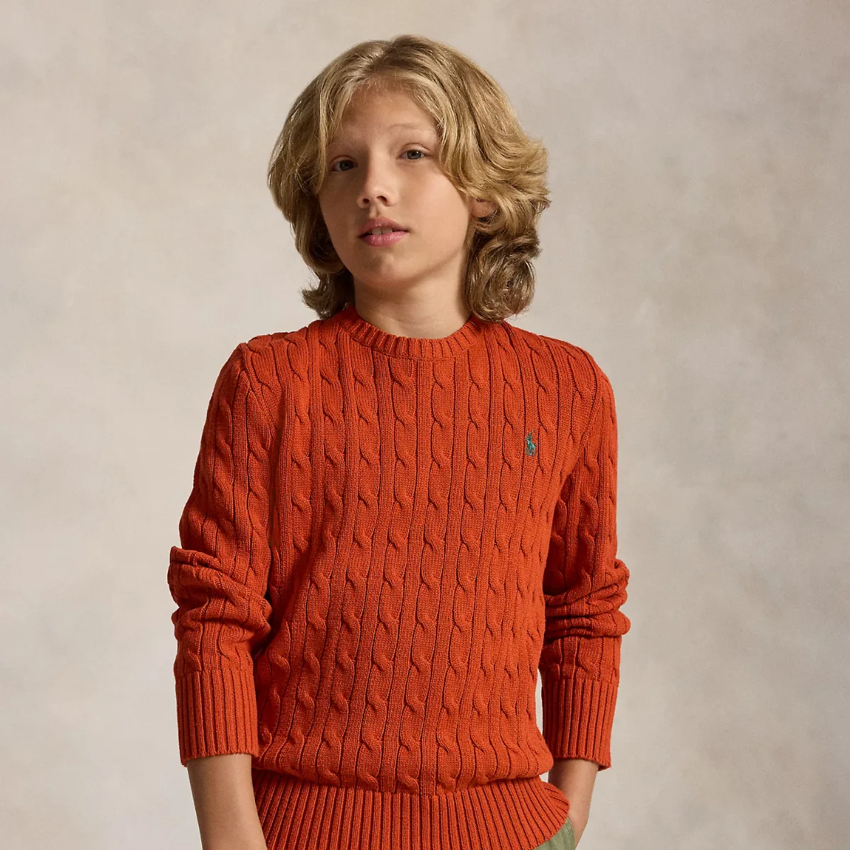 Cable-Knit Cotton Sweater by Ralph Lauren