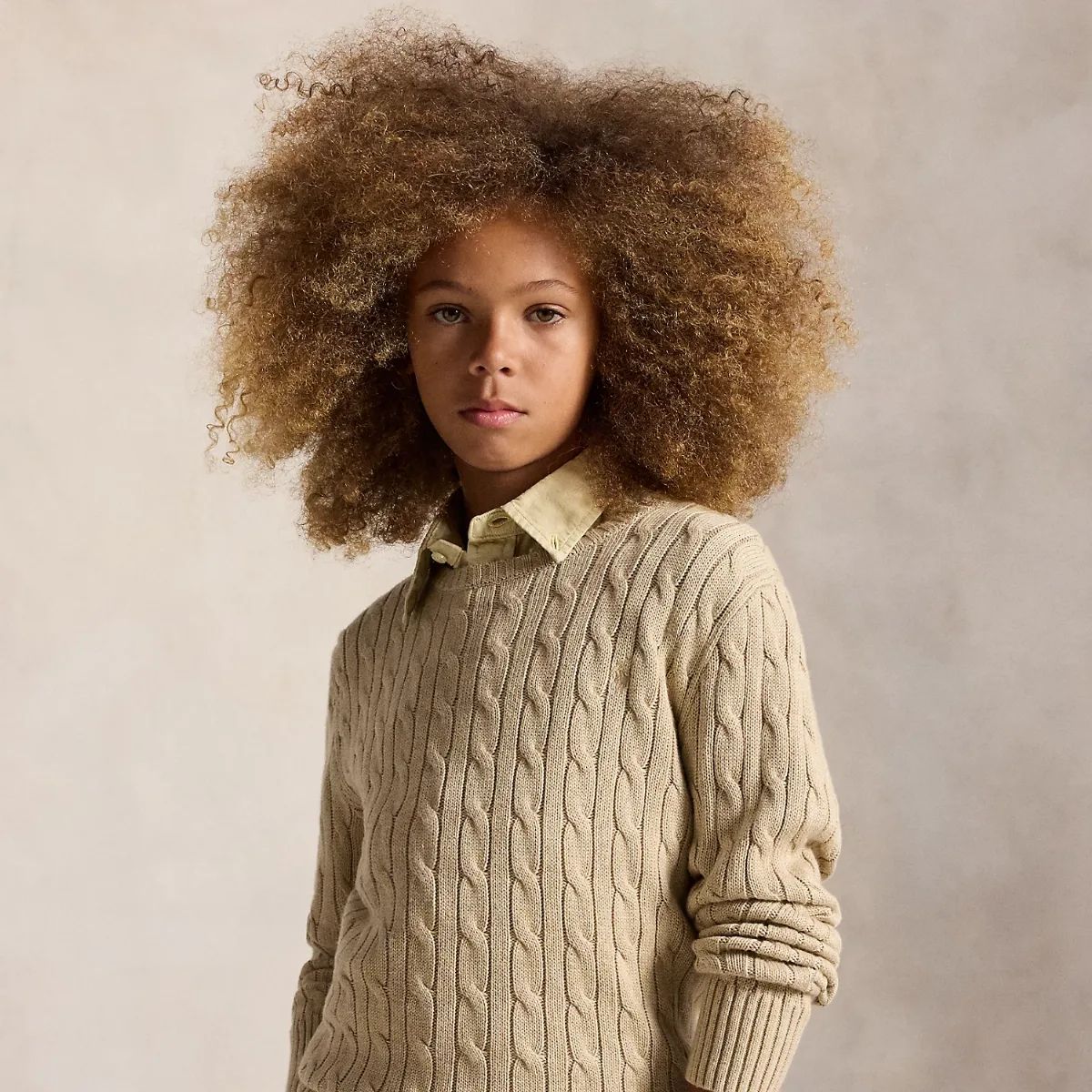 Cable-Knit Cotton Sweater by Ralph Lauren