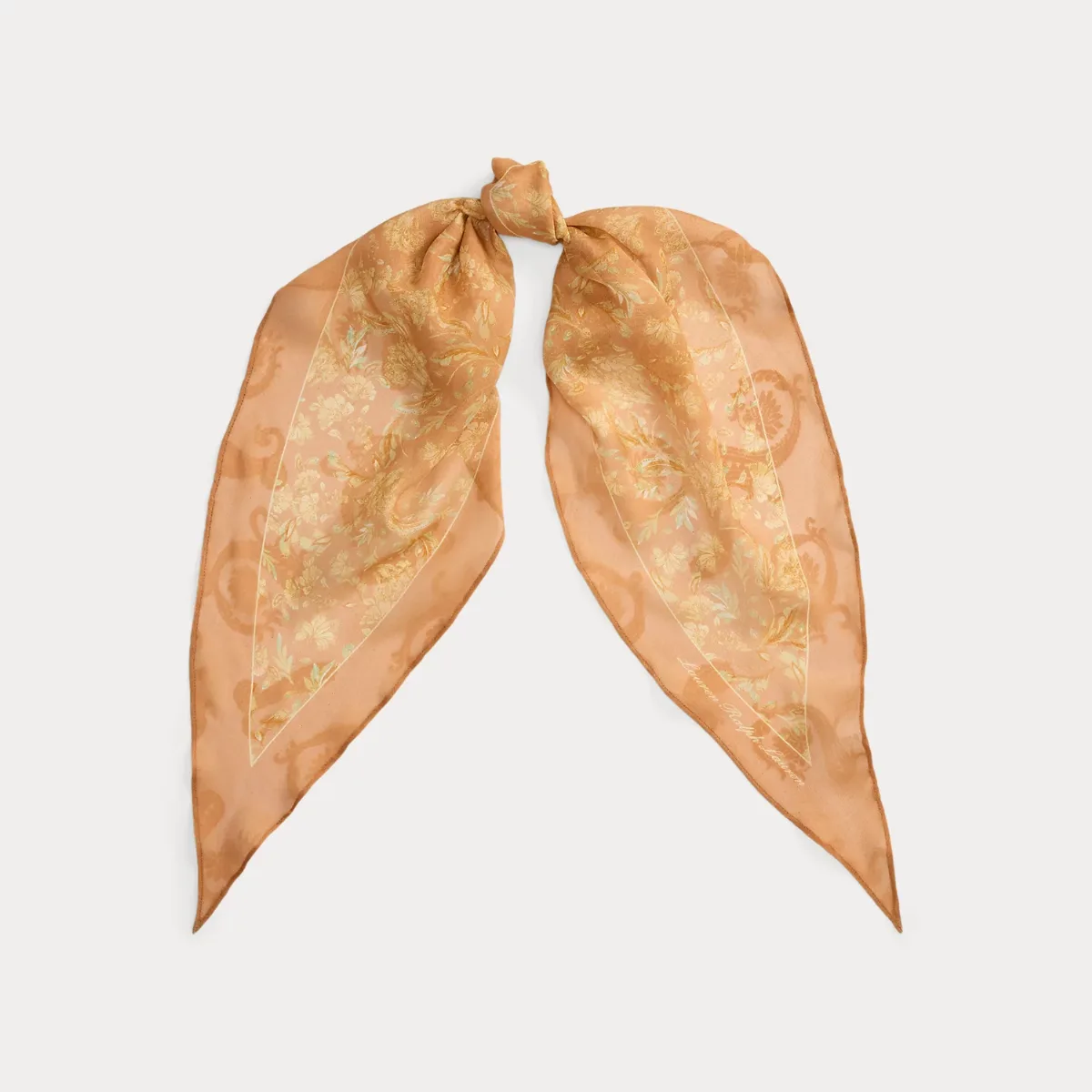 Floral Silk Diamond Scarf