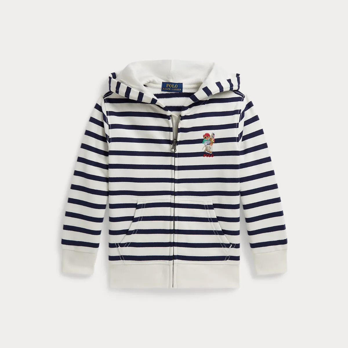 Polo Bear Striped Fleece Hoodie by Ralph Lauren
