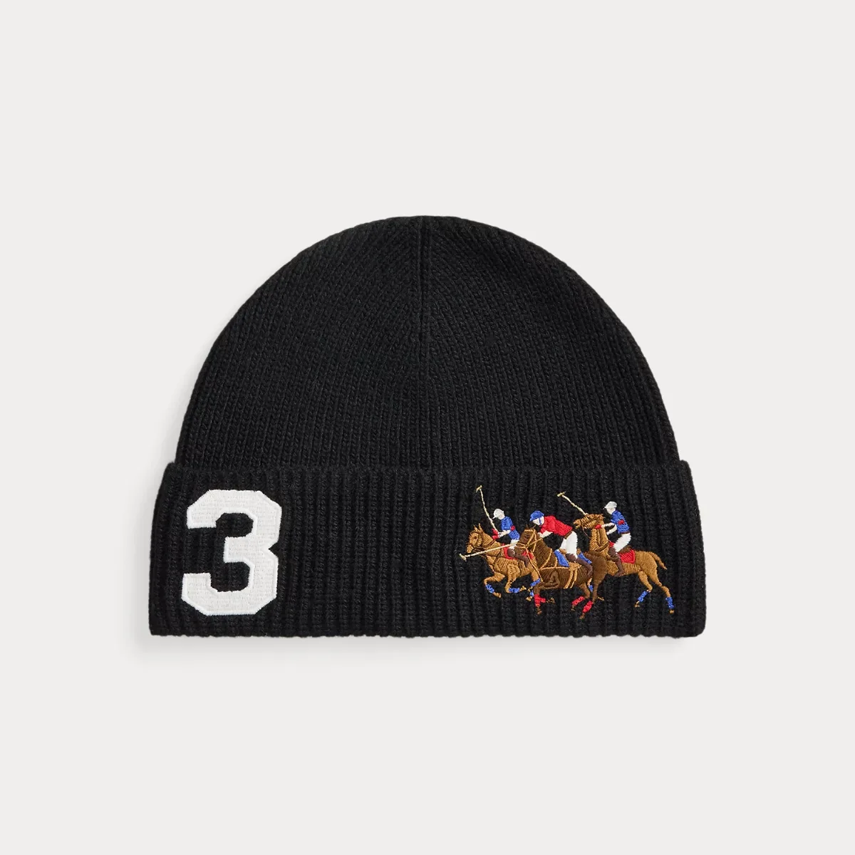 Triple-Pony Rib-Knit Beanie by Ralph Lauren