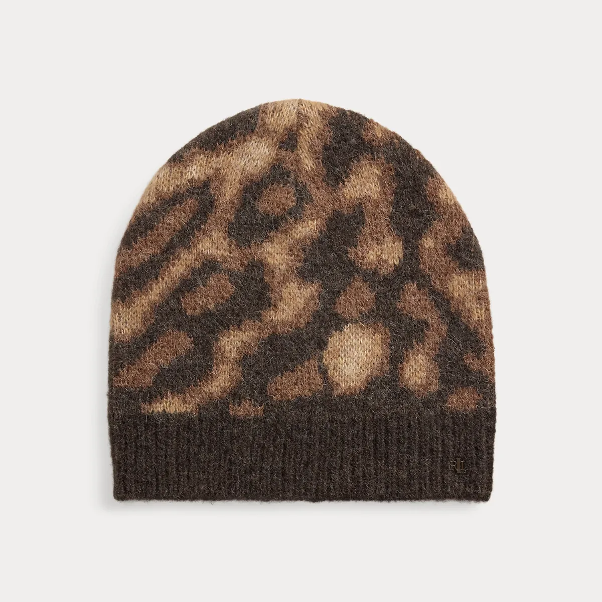Ocelot-Motif Knit Beanie by Ralph Lauren
