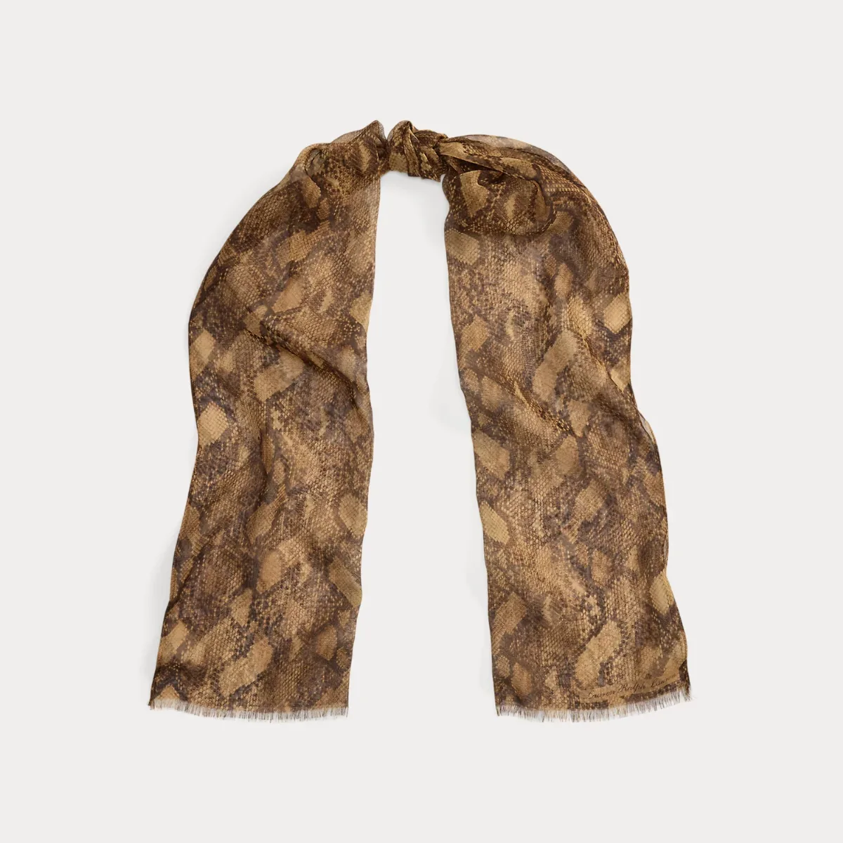 Python-Print Silk Wrap Scarf by Ralph Lauren