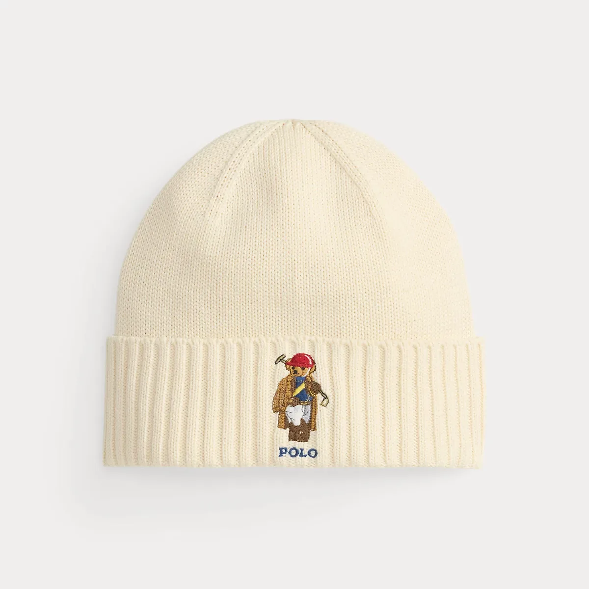 Polo Bear Knit Cotton Beanie by Ralph Lauren