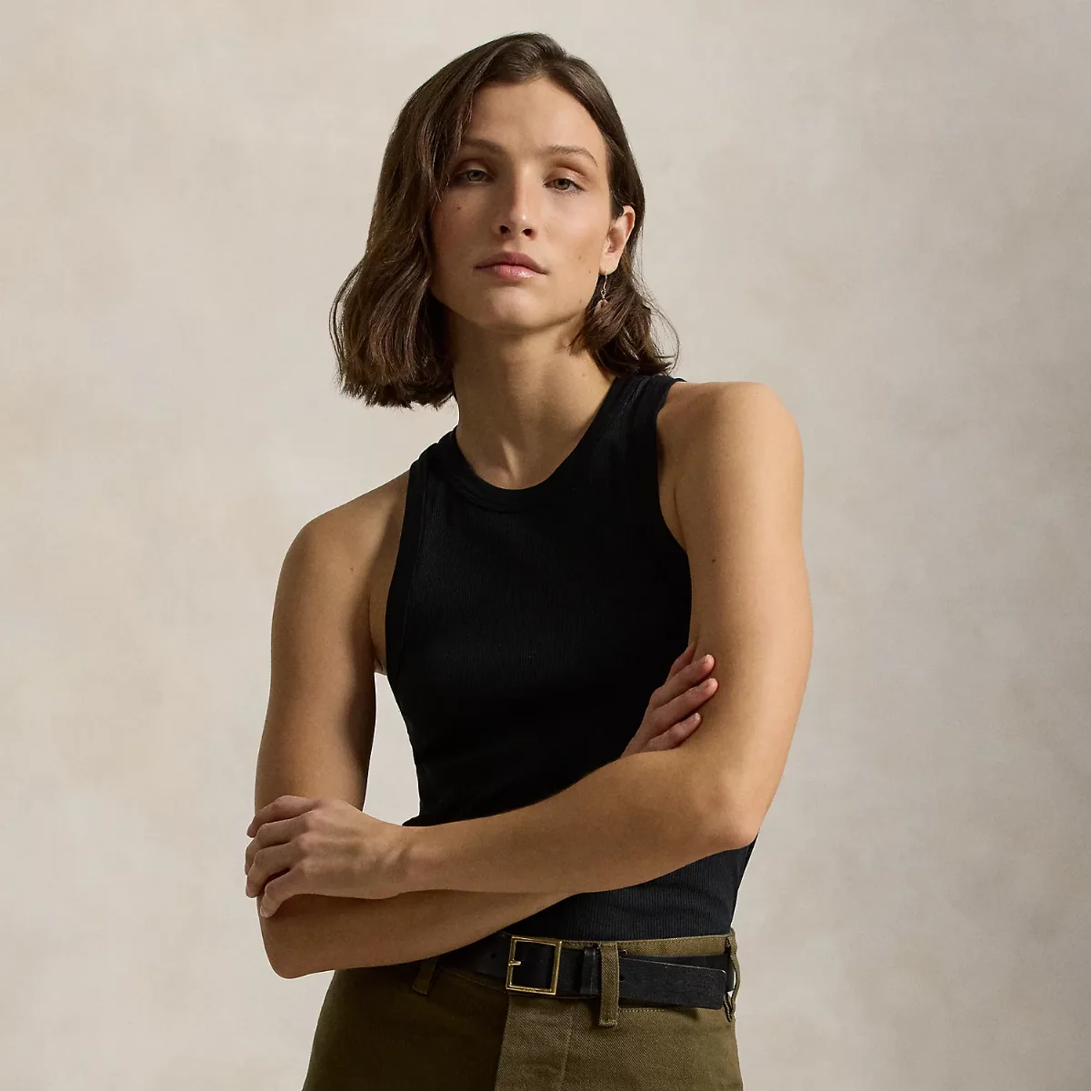 Ribbed Cotton Tank Top