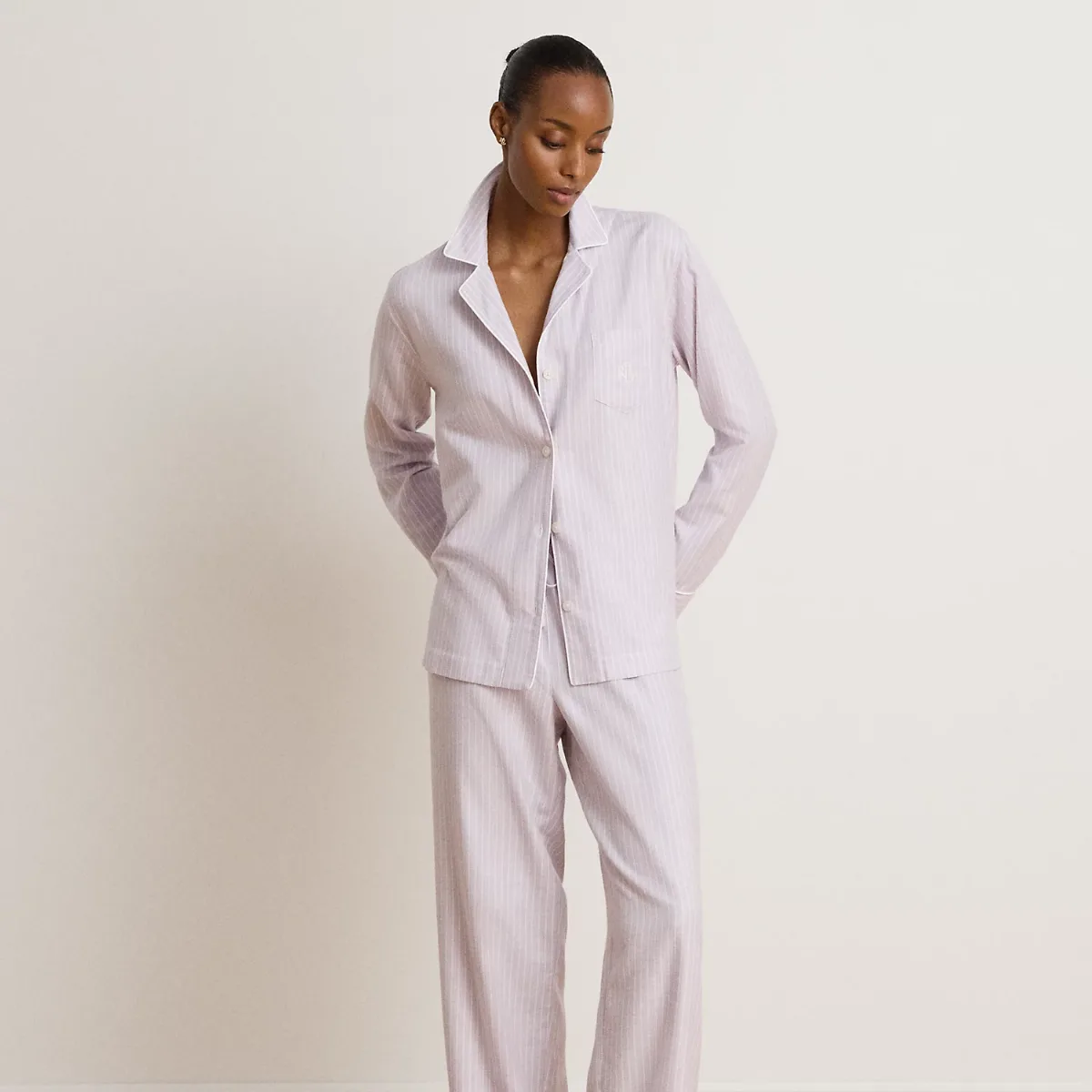 Striped Brushed Twill Sleep Set by Ralph Lauren