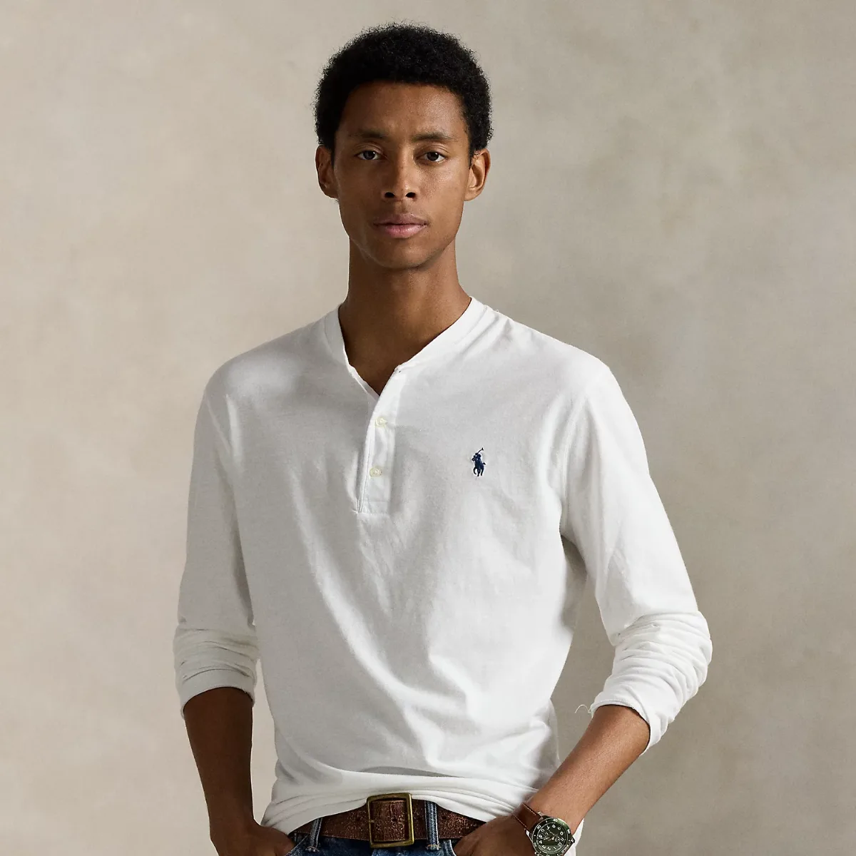 Slub Jersey Henley Shirt by Ralph Lauren