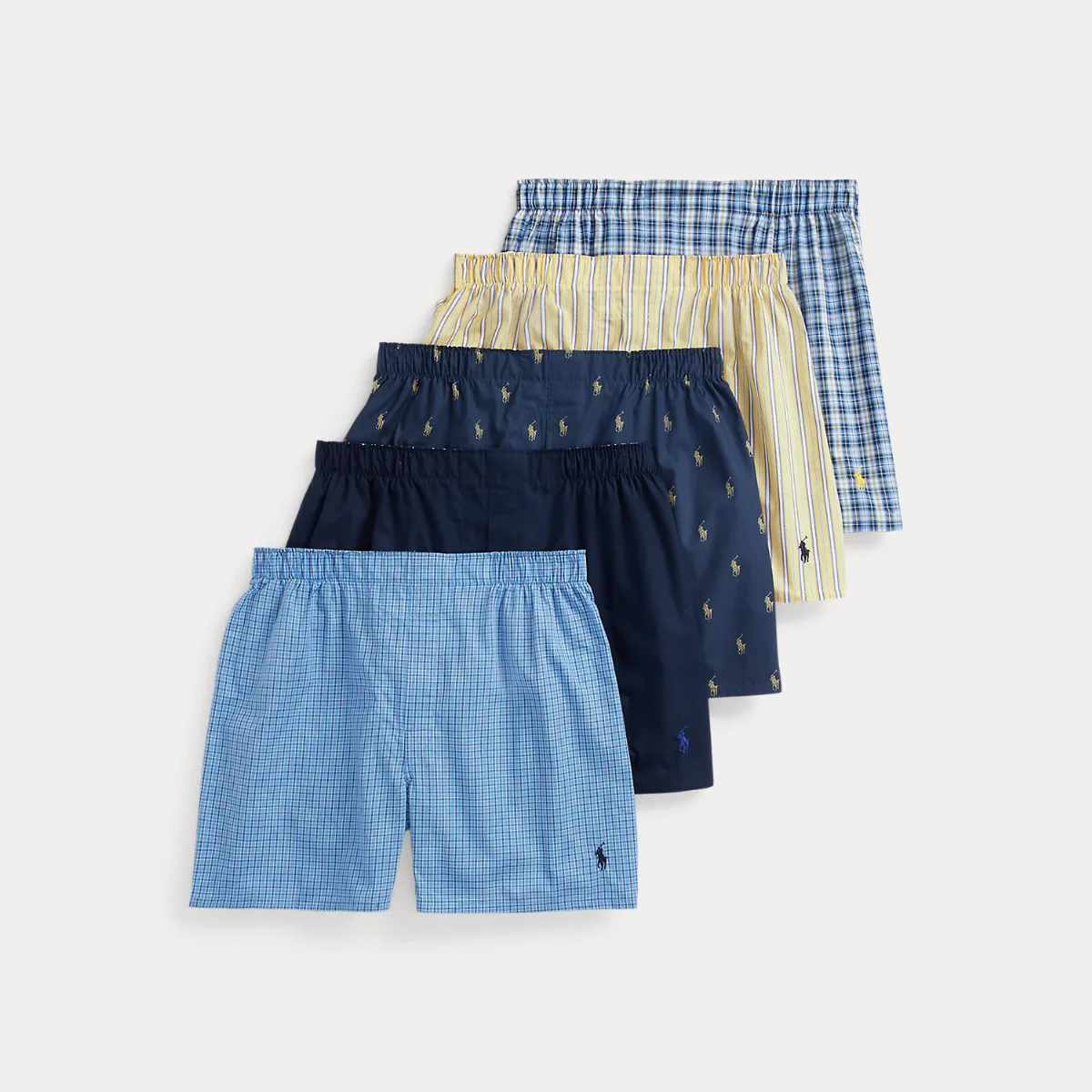 Classic Woven Cotton Boxer 5-Pack by Ralph Lauren