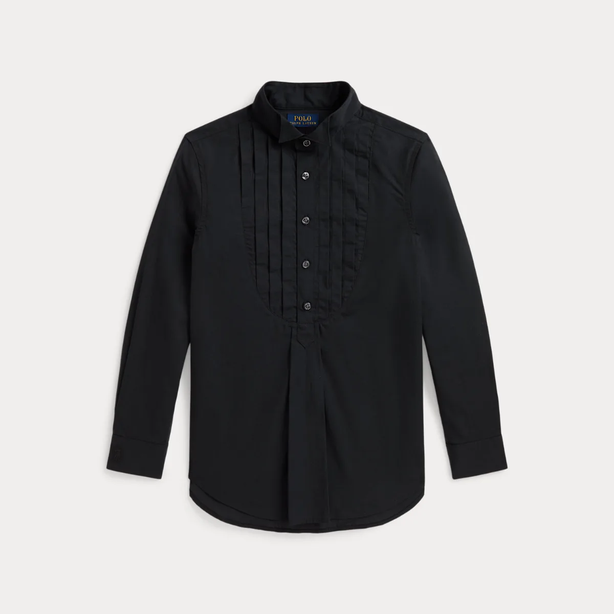 Bib-Front Cotton Tunic Shirt by Ralph Lauren