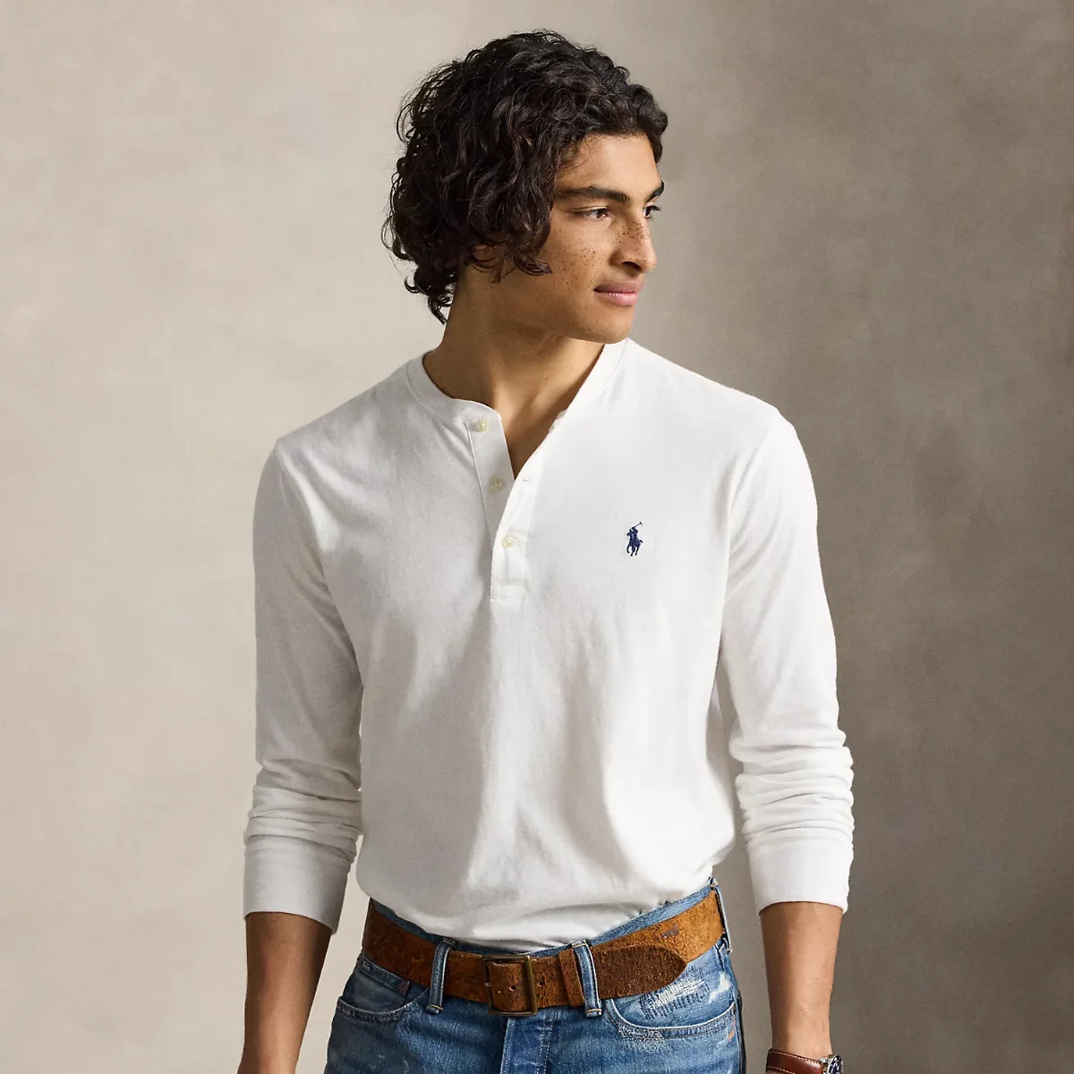 Classic Fit Jersey Henley Shirt by Ralph Lauren
