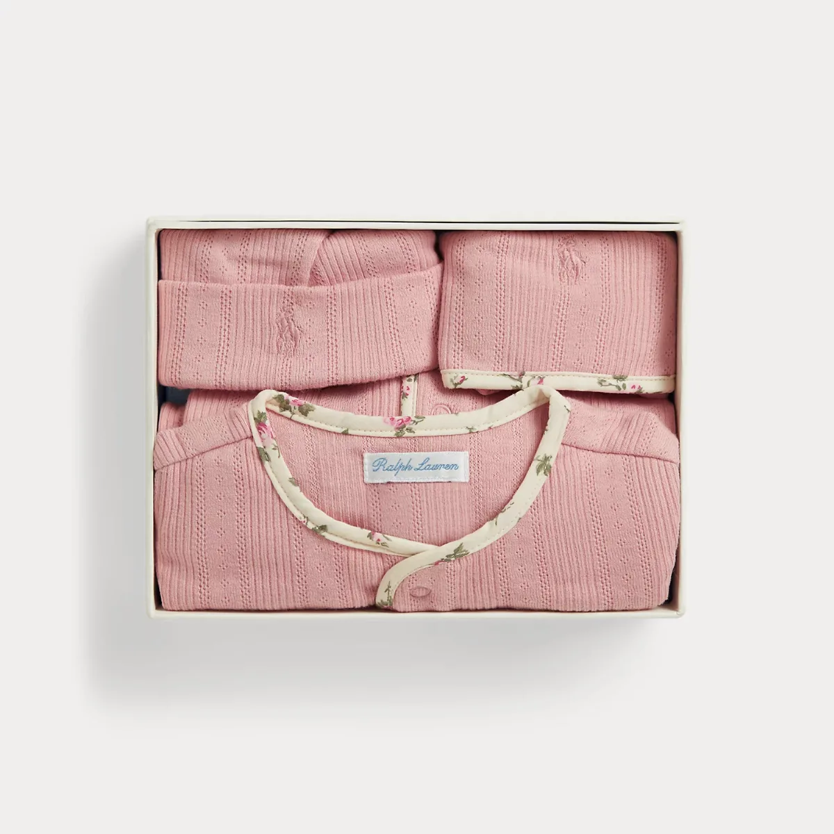 Pointelle-Knit Cotton 3-Piece Gift Set by Ralph Lauren