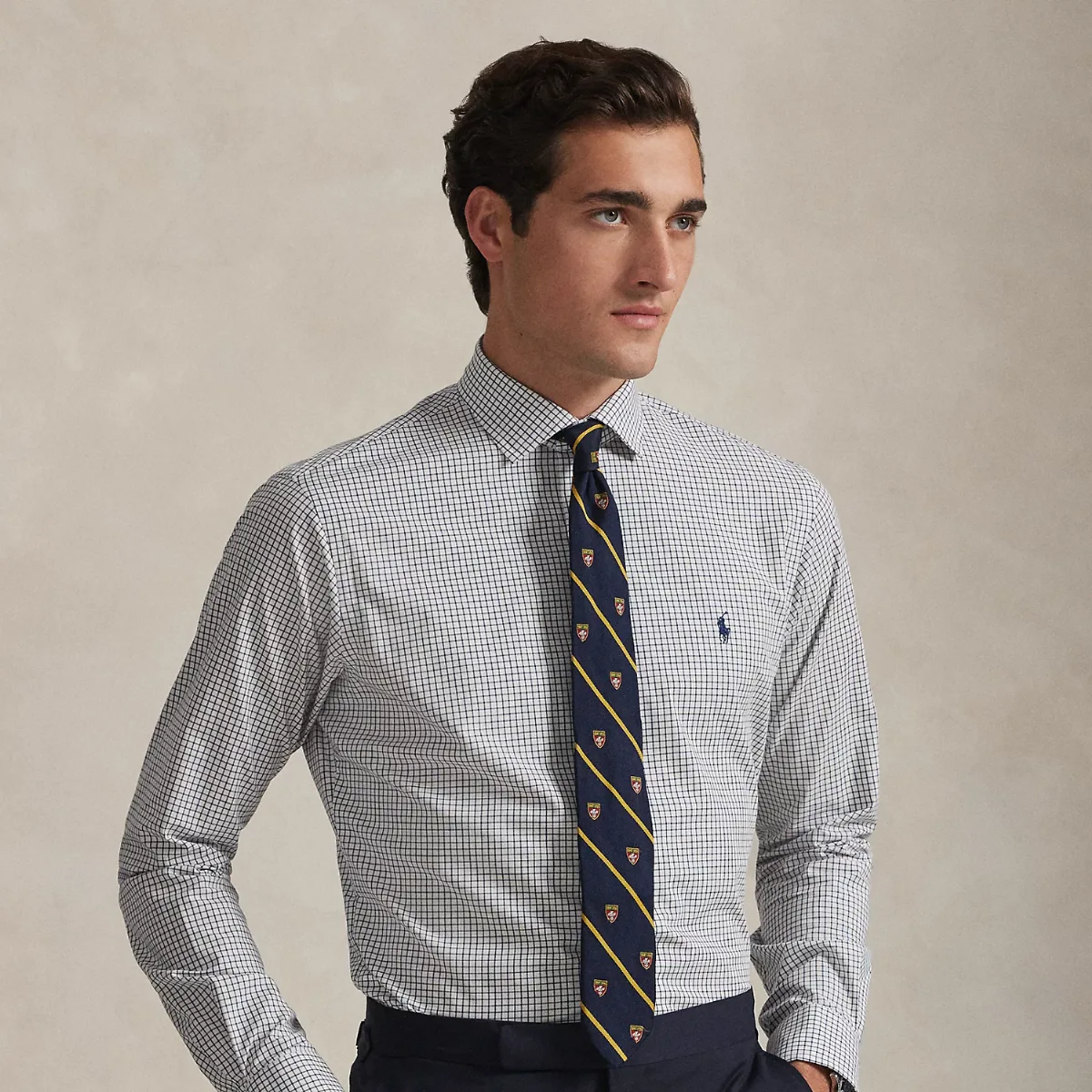 Fit Plaid Stretch Poplin Shirt by Ralph Lauren