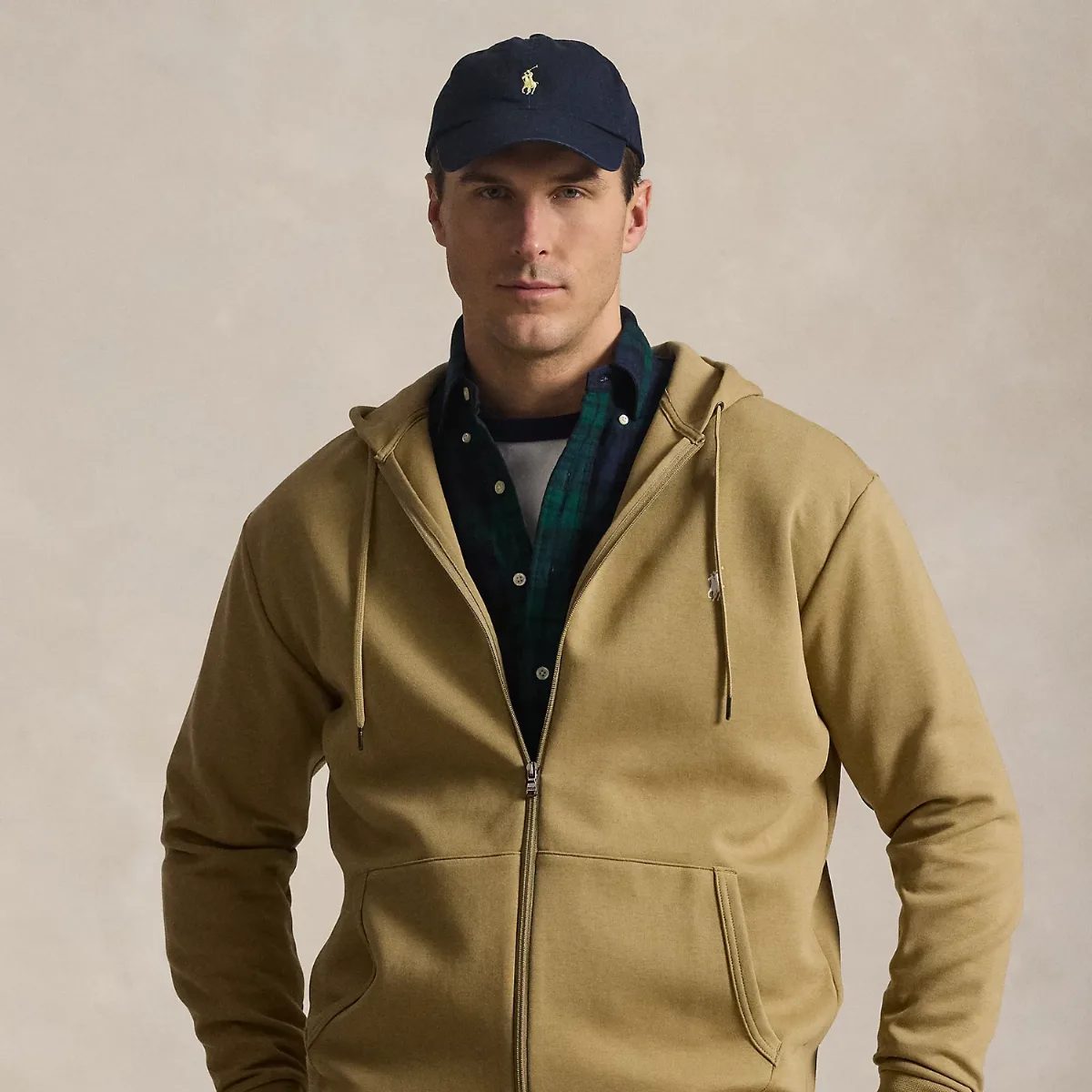 Double-Knit Full-Zip Hoodie by Ralph Lauren
