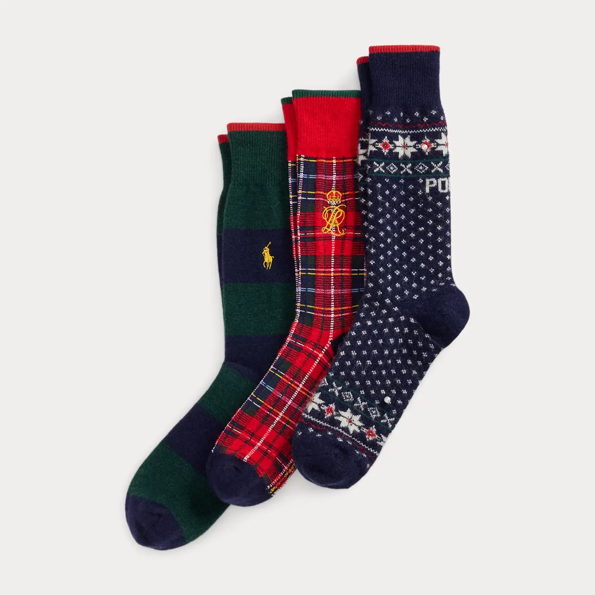 Fair Isle & Plaid 3-Sock Gift Set