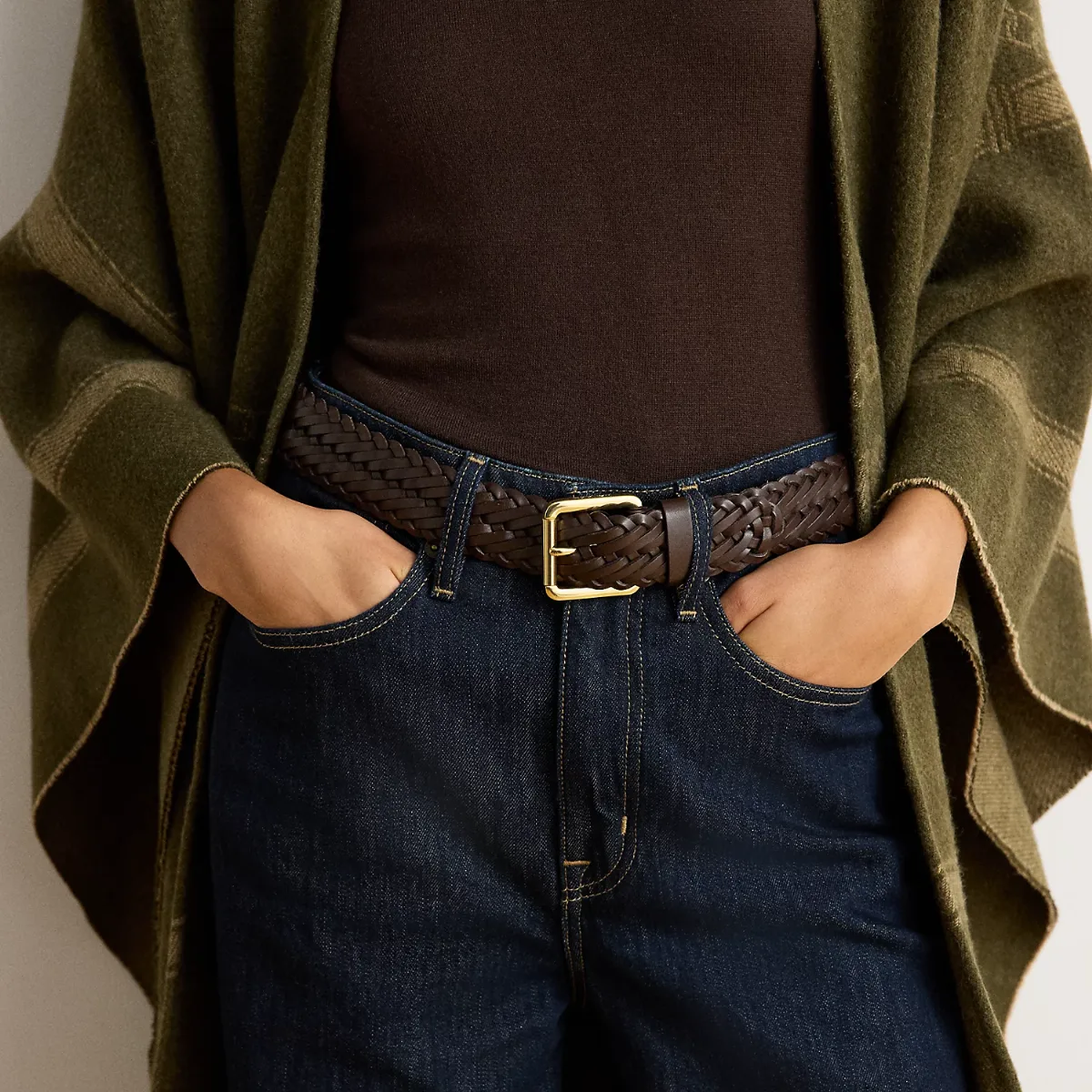 Braided Vachetta Leather Belt