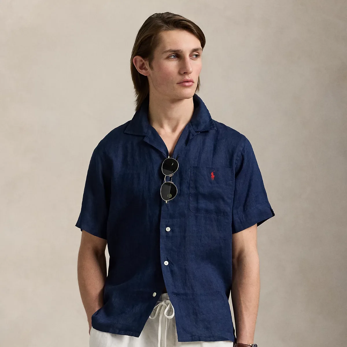 Classic Fit Linen Camp Shirt by Ralph Lauren