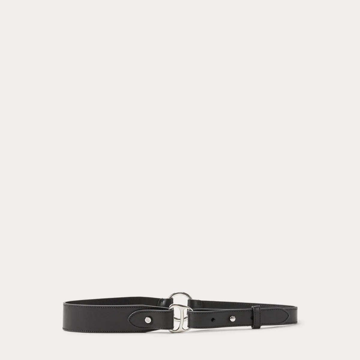Equestrian D-Ring Leather Belt by Ralph Lauren