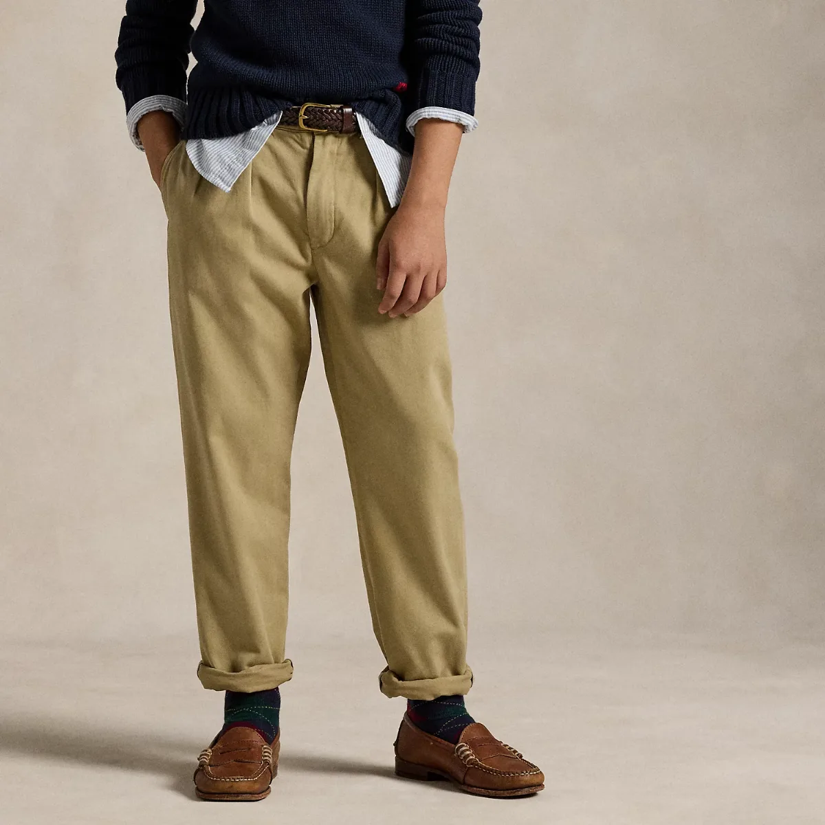 Whitman Relaxed Fit Pleated Chino Pant by Ralph Lauren
